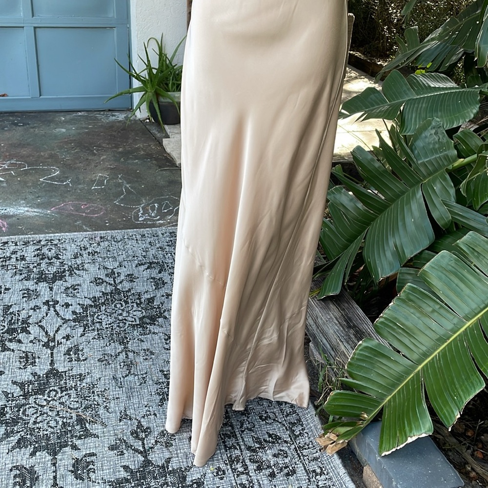 show me your mumu, champagne, satin bias, cut slip dress - Picture 6 of 13